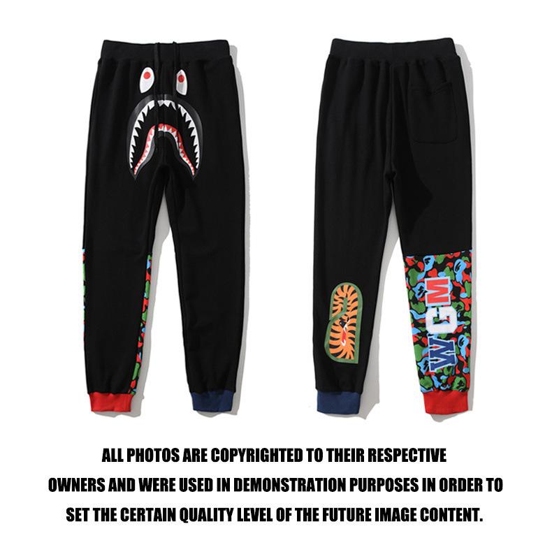 Bathing Ape Pant Contrast Color Trousers Sweatpants Men and Women Youth Fashion Pants