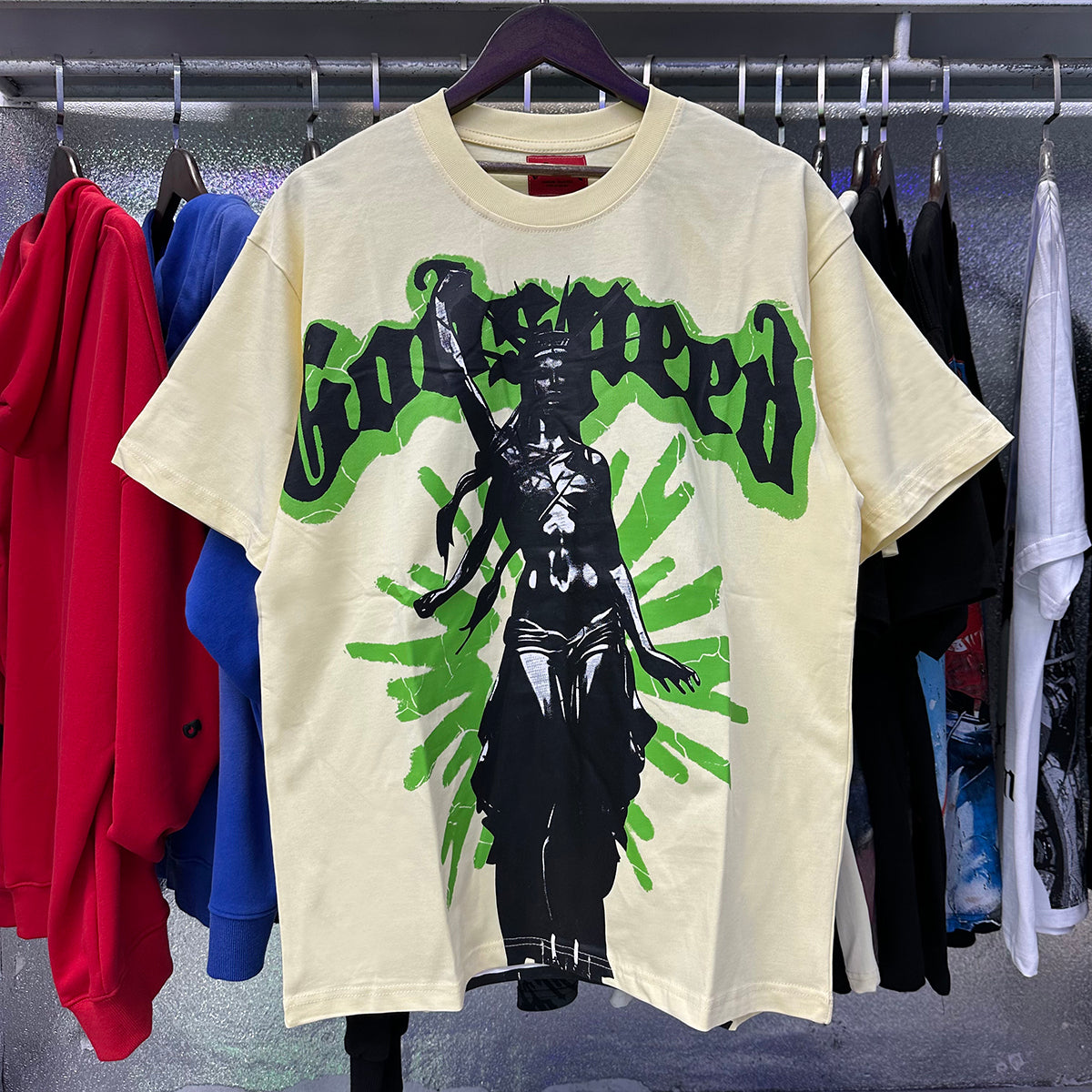 Godspeed T-shirts Mosaic Free Muse Printed Cotton Casual Short Sleeves Men and Women