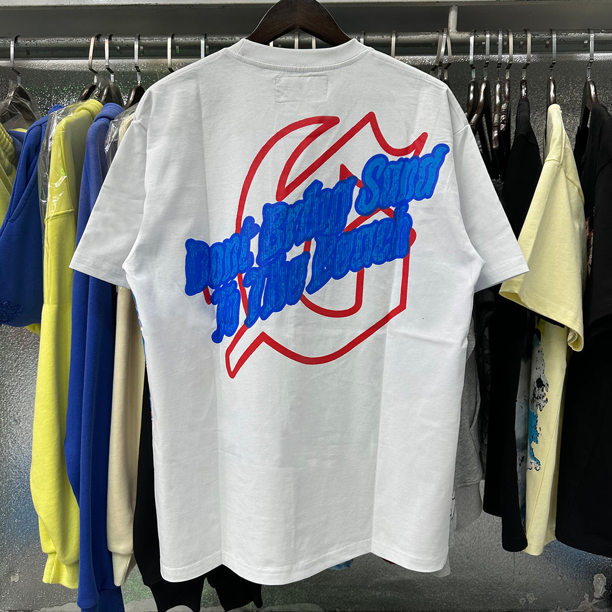 Godspeed T-shirts Cozy Beach Skull Double Yarn Cotton Casual Short Sleeves Men and Women