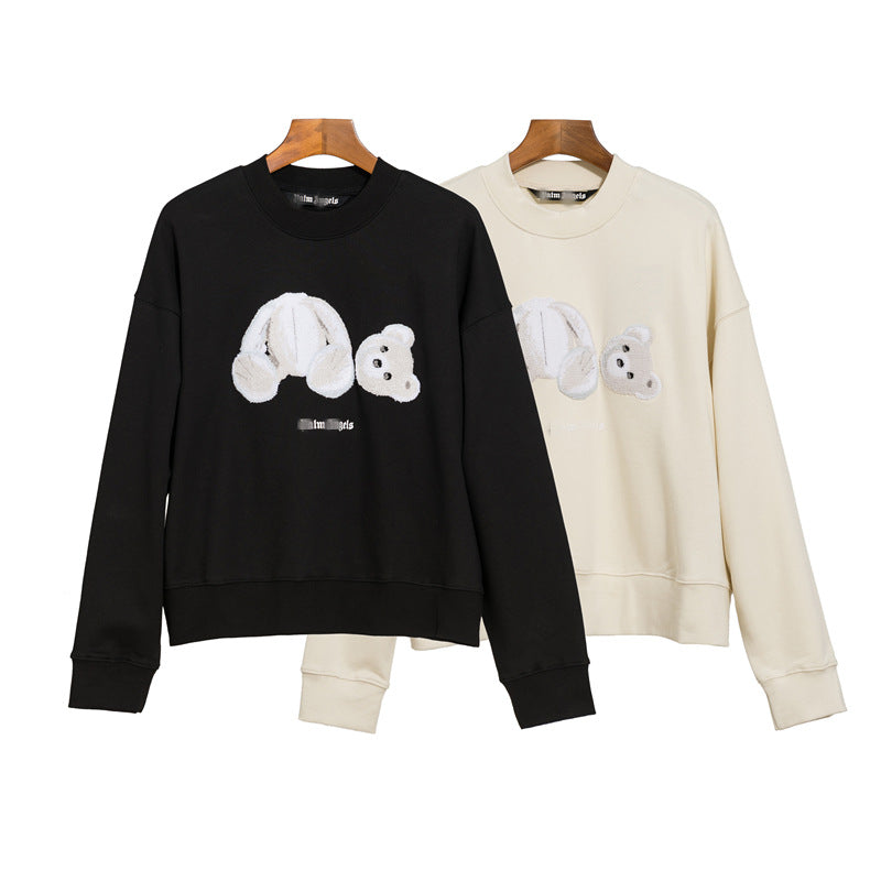 Palm Angle Sweatshirt Palm Angels Embroidery Crew Neck Pullover Sweatshirt Men and Women Loose