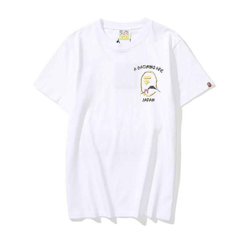 Bathing Ape T-Shirt Summer Golden Printing Plus Size Loose Short Sleeve T-shirt