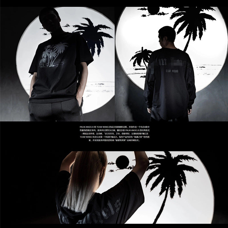 Palm Angle Sweatshirt Palm Angels Jackson Wang Teamwang Puff Print Ins Long Sleeve