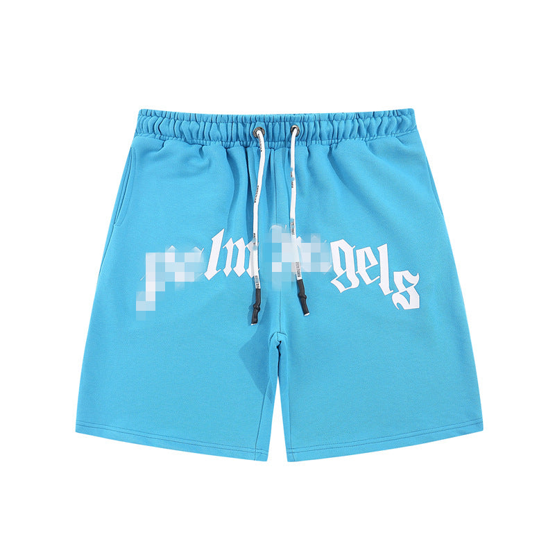 Palm Angle Shorts Palm Angels Letter Printed Casual Shorts Men's and Women's High Street Sports