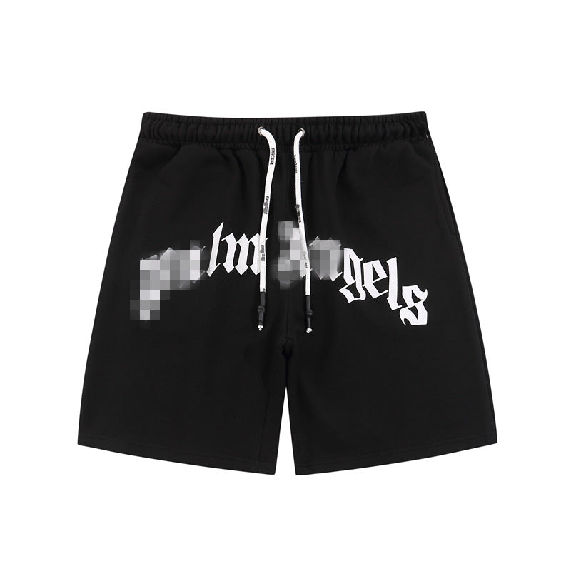 Palm Angle Shorts Palm Angels Letter Printed Casual Shorts Men's and Women's High Street Sports