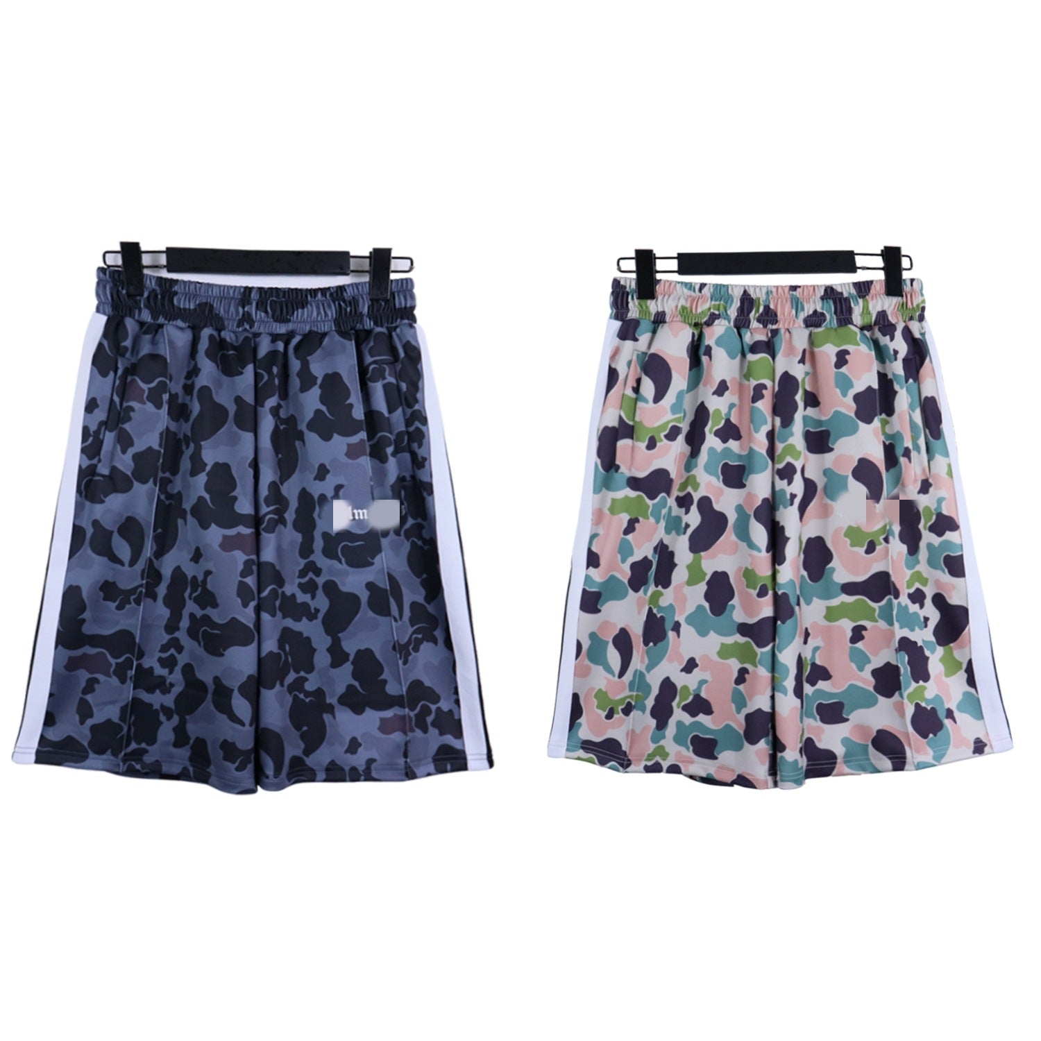 Palm Angle Shorts Palm Angels Casual Camouflage Printed Logo Shorts for Men and Women
