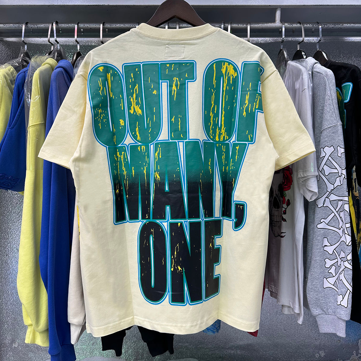 Godspeed T-shirts Racing Sunset Print Cotton Crew Neck Short Sleeve Men and Women